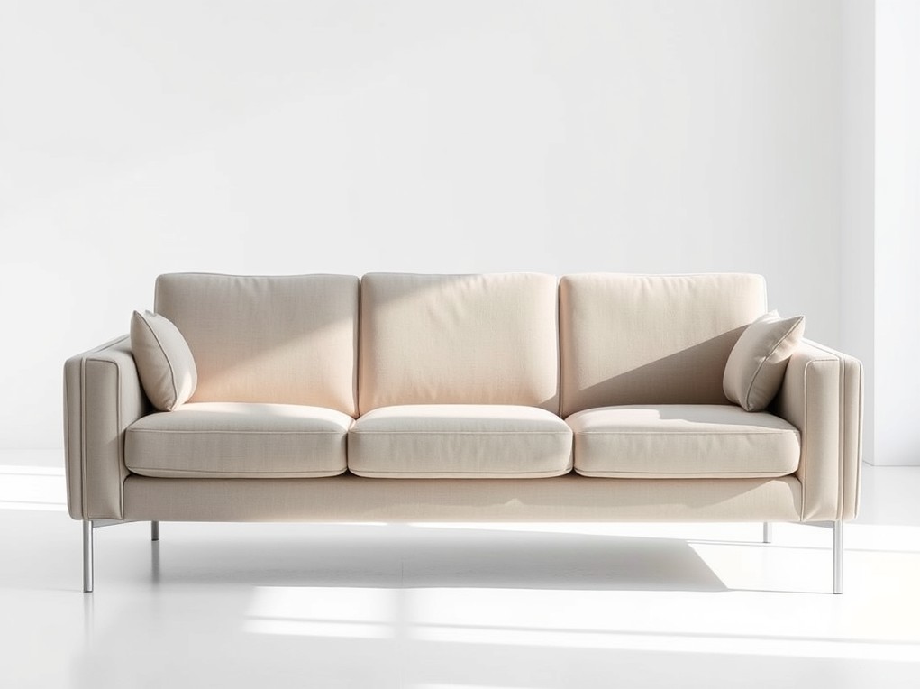 Nettoyage professionnel de canapé tissu 3 places à domicile à Caen - Propre Comme Neuf