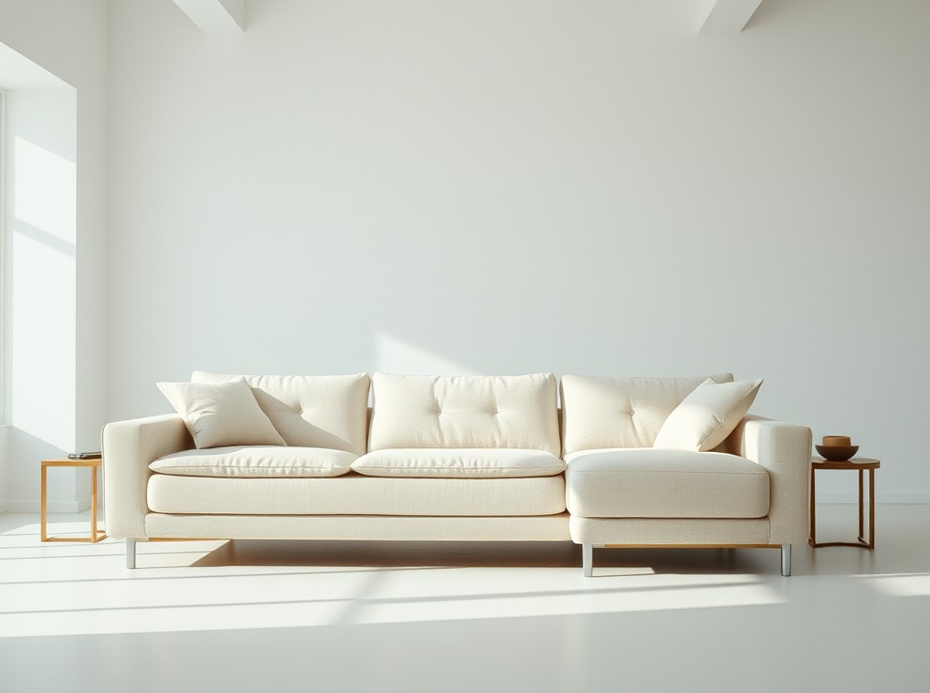 Nettoyage professionnel de grand canapé tissu plus de 4 places à domicile à Caen - Propre Comme Neuf